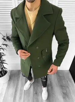 Palton barbati kaki 13010 P18-1.2