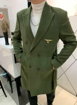 Palton barbati kaki B7575 122