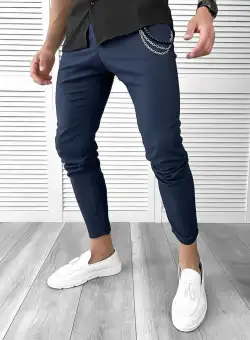 Pantaloni barbati casual albastri TP1450
