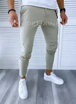 Pantaloni barbati casual regular fit bej B1743 S3