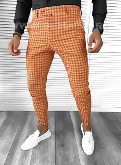 Pantaloni barbati eleganti carouri B1880 V2-5