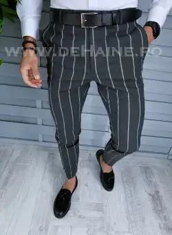 Pantaloni barbati eleganti gri B1301 106