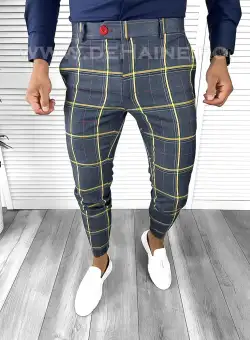 Pantaloni barbati eleganti in carouri B7841 i18-4.3