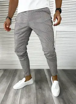 Pantaloni barbati eleganti in carouri B8789 F3-5.3