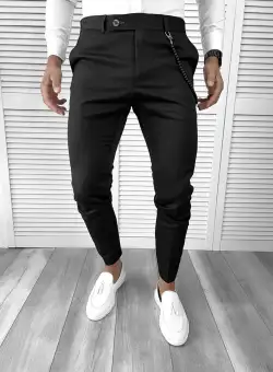 Pantaloni barbati eleganti negri 12133 O3-3.3