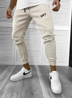 Pantaloni de trening bej silon conici 12376 29-4.1