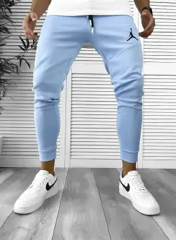 Pantaloni de trening bleu conici 12361 N1-3