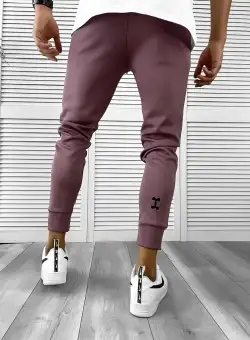 Pantaloni de trening maro silon conici 12379 K3