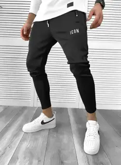 Pantaloni de trening negri conici 10209 87-4.1