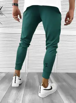 Pantaloni de trening verzi silon conici 12379 14-3