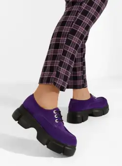 Pantofi casual cu platformă Catarina mov