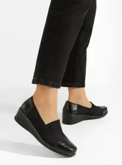 Pantofi casual cu platforma Galesia negri