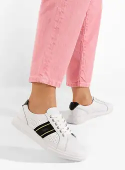 Pantofi casual dama piele Trieste V4 albi