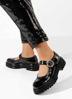 Pantofi casual dama Sherma negri