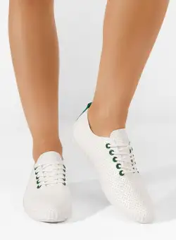 Pantofi casual dama Skede V5 albi