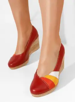 Pantofi cu platforma Iryela rosii
