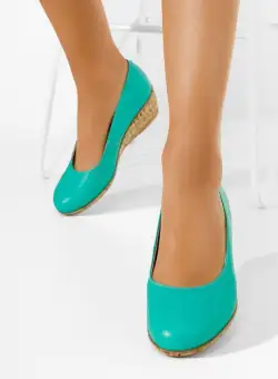 Pantofi cu platforma Sonia B V2 turcoaz