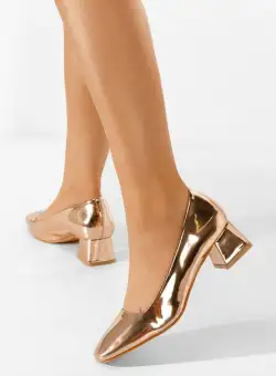 Pantofi cu toc mic Arola V2 champagne
