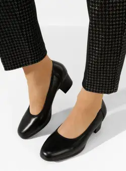Pantofi cu toc mic Nerita negri