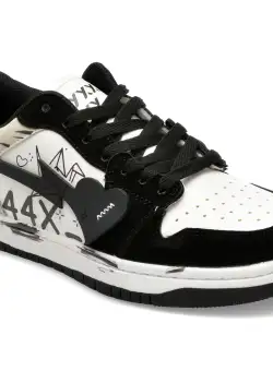 Pantofi GRYXX alb-negru, HC83, din piele ecologica