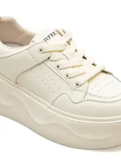 Pantofi GRYXX albi, GD303, din piele naturala