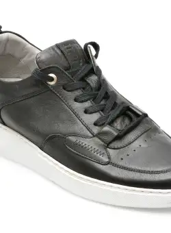 Pantofi INCI negri, CVK2808, din piele naturala