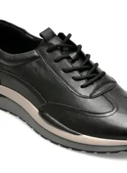 Pantofi OTTER negri, 23043, din piele naturala