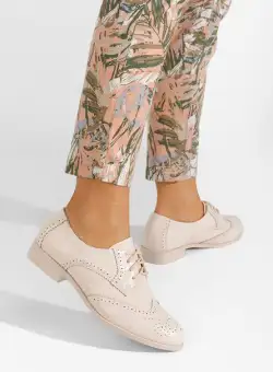 Pantofi oxford dama Nemara bej