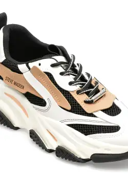 Pantofi Steve Madden albi, POSSESE, din piele ecologica