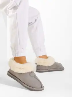 Papuci cu blanita gri Olaria