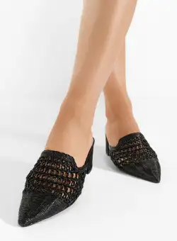 Papuci cu toc Divya negri