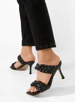 Papuci dama eleganti Domina negri