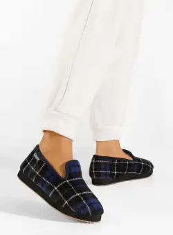 Papuci de casa damă albastri Beribe