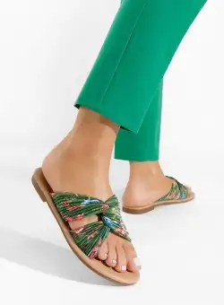 Papuci fara toc Moema verzi