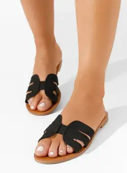 Papuci fara toc Strina negri