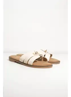 Papuci Ina bej cu aplicatie metalica