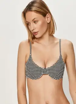 Pepe Jeans Sutien de baie culoarea albastru marin, cupa usor rigidizata