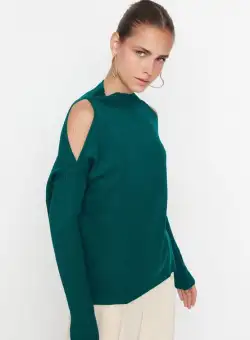 Pulover oversized Touch verde