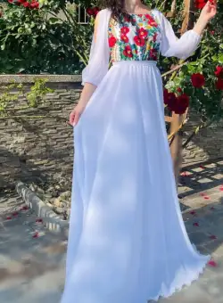 Rochie Eleganta cu motive stilizate florale Viviana 2