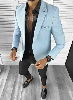 Sacou barbati blue slim fit B8286 D0