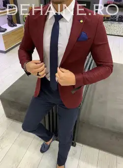 Sacou barbati grena slim fit ZR A3924 107-4