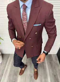 Sacou barbati slim fit 2 randuri de nasturi 11866 16-2.2