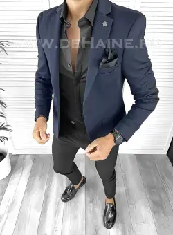Sacou barbati slim fit bleumarin B8343 99-1 E ~