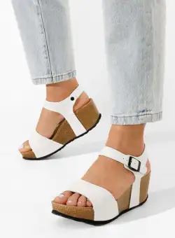 Sandale cu platformă Evimea albe