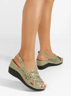 Sandale cu platforma Maryam verzi