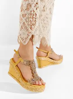 Sandale cu platforma Rirena galbene