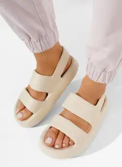 Sandale cu talpa groasa Granza bej