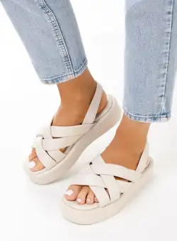 Sandale cu talpa groasa Ventana bej