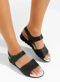 Sandale cu talpa ortopedica Murciana negre