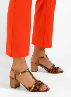 Sandale cu toc Marsa bronze